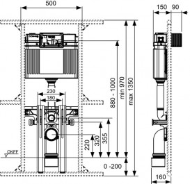 Зливний бачок для підвісного унітазу TECE Uni 2.0 вбудований 9041306