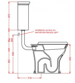 Сливной бачок для унитаза ArtCeram Civitas низкий керамика шампань CIC007 02;00