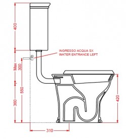 Сливной бачок для унитаза ArtCeram Civitas низкий белый глянцевый CIC007 01;00