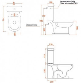 Сливной бачок для унитаза ArtCeram Hermitage керамика белый HEC001 01;00