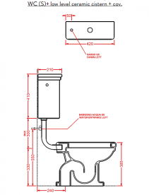Зливний бачок для унітазу ArtCeram Hermitage низкий кераміка білий HEC006 01;00