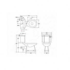 Зливний бачок для унітазу Burlington санфарфор білий C3