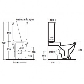 Сливной бачок для унитаза Galassia Ethos наружный белый 8490