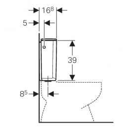Зливний бачок для унітазу Geberit AP128 для тесносопряженной установки білий 128.300.11.5