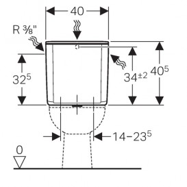 Зливний бачок для унітазу Geberit AP128 для тесносопряженной установки білий 128.300.11.5