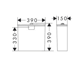 Зливний бачок для унітазу Hansgrohe EluPura Original Q кераміка білий 60141450