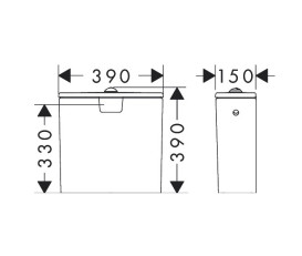 Зливний бачок для унітазу Hansgrohe EluPura Original Q кераміка білий 60271450