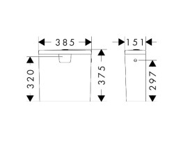 Зливний бачок для унітазу Hansgrohe GladeLake S кераміка білий 60311450