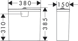 Зливний бачок для унітазу Hansgrohe кераміка білий 60110450