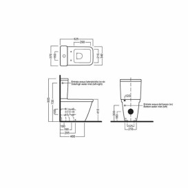 Зливний бачок для унітазу Hatria Erika pro Q кераміка білий 00YXGR01