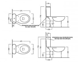 Сливной бачок для унитаза Hatria Erika Pro подвод воды сбоку белый YXG501
