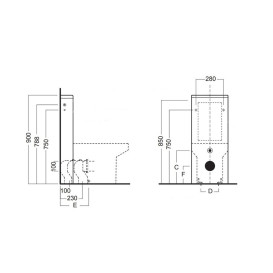 Сливной бачок для унитаза Hatria Monolith санитарный фарфор белый 00Y0YN01