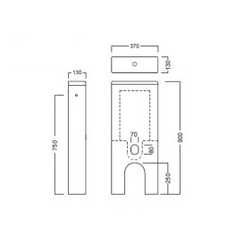 Сливной бачок для унитаза Hatria Monolith санитарный фарфор белый 00Y0MK01