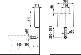 Зливний бачок для унітазу Jika Modul настінний з дитячим малюнком H8937110000001