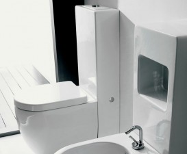 Зливний бачок для унітазу Kerasan Ego / Flo Unica приставних підлоговий білий 2481K1