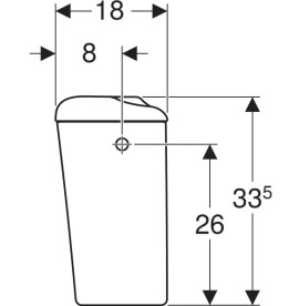 Зливний бачок для унітазу Kolo Bambi сантехнічний фарфор білий 104000UA