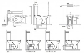 Зливний бачок для унітазу-компакт Kerasan Bit прямокутний білий 448101