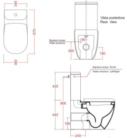 Сливной бачок для унитаза-компакта Artceram File 2.0 керамика темно-синий FLC001 36;00