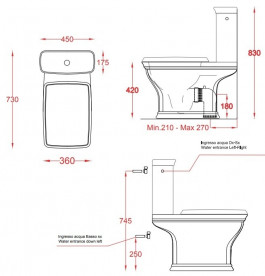 Зливний бачок для унітазу-компакту Artceram Civitas кераміка рожевий CIC009 33;00