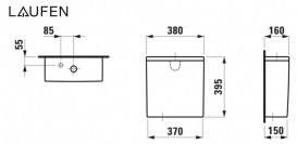 Сливной бачок для унитаза-компакта Laufen Kartell санитарная керамика черный глянцевый H8293330209731