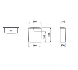 Зливний бачок для унітазу Laufen Palace кераміка білий H8287030008731