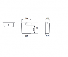 Зливний бачок для унітазу Laufen Palace кераміка білий H8287010008711