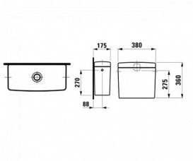 Зливний бачок для унітазу Laufen Pro кераміка білий H8269530008731