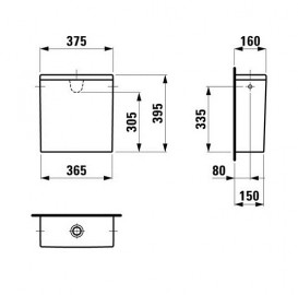 Сливной бачок для унитаза Laufen Pro керамика белый H8299520008721
