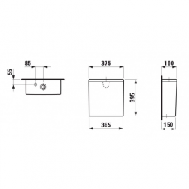 Сливной бачок для унитаза Laufen Pro керамика белый H8299530008731