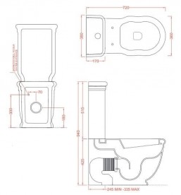 Зливний бачок для унітазу-моноблок ArtCeram Hermitage білий глянсовий HEC009 01; 00