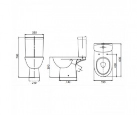 Сливной бачок для унитаза-компакта Kolo Freja Premium керамика белый L7400000U