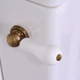 Зливний бачок для унітазу низький Kerasan Waldorf для управління бічною ручкою білий 418301