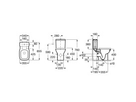 Сливной бачок для унитаза Roca Debba сантехническая керамика белый A341991000
