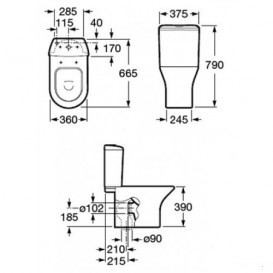 Зливний бачок для унітазу Roca Nexo кераміка білий A341642000