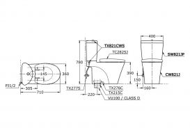 Сливной бачок для унитаза TOTO Avante белый SW821JP
