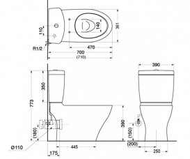 Зливний бачок для унітазу TOTO Le Blanc білий SW981B