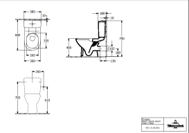 Сливной бачок для унитаза Villeroy & Boch O.Novo санитарная керамика каменный белый 5760S101