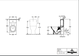 Зливний бачок для унітазу Villeroy & Boch O.Novo санітарна кераміка CeramicPlus альпійський білий 5760S1R1