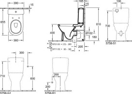 Зливний бачок для унітазу Villeroy & Boch O.Novo підведення води знизу санітарна кераміка альпійський білий 5788R101