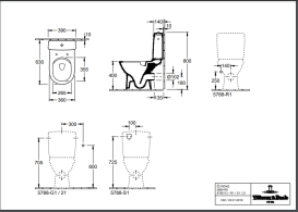 Зливний бачок для унітазу Villeroy & Boch O.Novo підведення води збоку або ззаду альпійський білий 5788S101