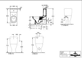 Зливний бачок для унітазу Villeroy & Boch O.Novo підведення води збоку або ззаду альпійський білий 5788S101