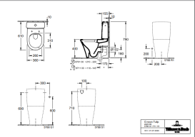 Зливний бачок для унітазу Villeroy & Boch O.Novo підведення води збоку або ззаду альпійський білий 5788S101
