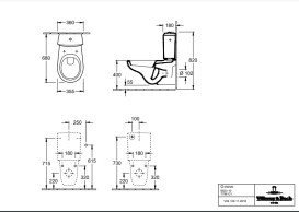 Зливний бачок для унітазу Villeroy & Boch O.Novo підведення води збоку або ззаду альпійський білий 7796G101
