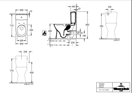 Зливний бачок для унітазу Villeroy & Boch O.Novo підведення води збоку або ззаду альпійський білий 5760G101