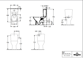 Зливний бачок для унітазу Villeroy & Boch O.Novo підведення води збоку або ззаду CeramicPlus альпійський білий 5760G1R1