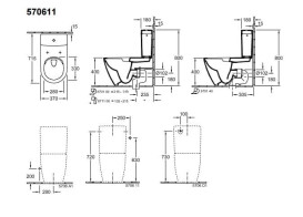 Сливной бачок для унитаза Villeroy & Boch Subway 2.0 санитарная керамика альпийский белый 57061101
