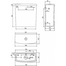 Зливний бачок KOLO NOVA PRO прямокутний M34011000