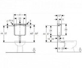 Зливний бачок зовнішнього монтажу Geberit AP110 білий 136.613.11.1