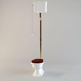 Сливной бачок подвесной для унитаза высокий Kerasan Retro прямоугольный белый 108001