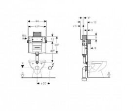 Сливной бачок скрытого монтажа Geberit Omega с фронтальным управлением 109.060.00.1